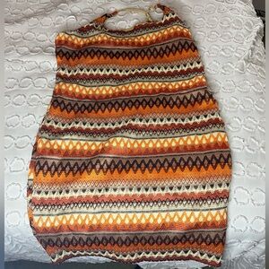 Orange boho dress